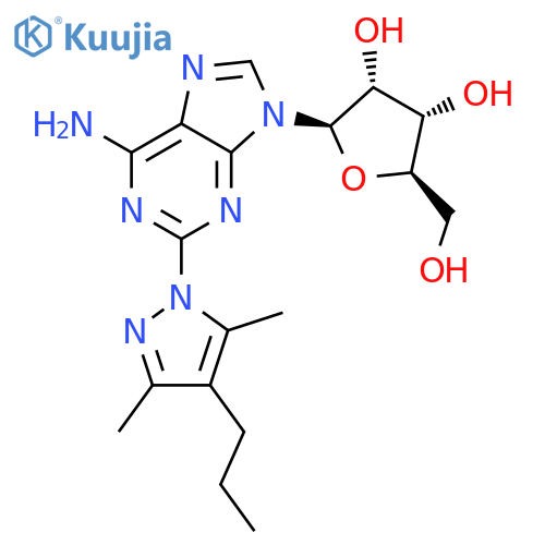 ADENOSINE, 2-(3,5-DIMETHYL-4-PROPYL-1H-PYRAZOL-1-YL)- structure