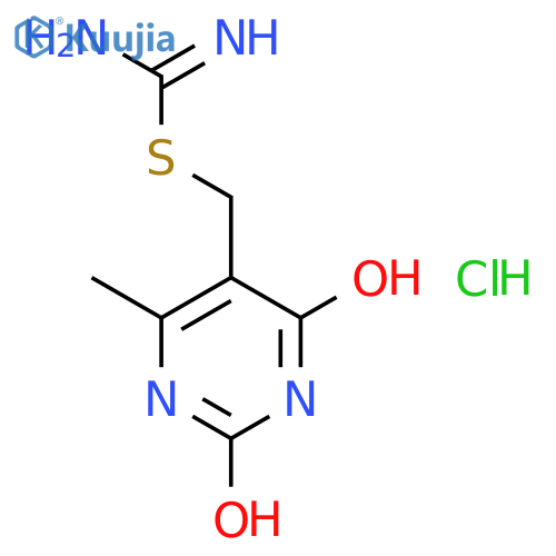 (6-Methyl-2,4-dioxo-1,2,3,4-tetrahydropyrimidin-5-yl)methyl carbamimidothioate hydrochloride structure