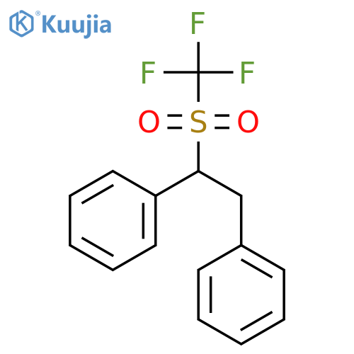 Benzene, 1,1'-[1-[(trifluoromethyl)sulfonyl]-1,2-ethanediyl]bis- structure