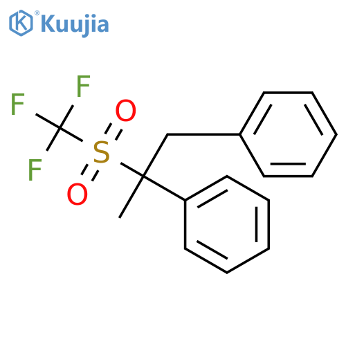 Benzene, 1,1'-[1-methyl-1-[(trifluoromethyl)sulfonyl]-1,2-ethanediyl]bis- structure