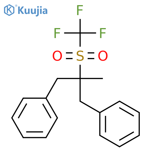 Benzene, 1,1'-[2-methyl-2-[(trifluoromethyl)sulfonyl]-1,3-propanediyl]bis- structure
