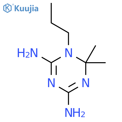 6,6-dimethyl-1-propyl-1,6-dihydro-1,3,5-triazine-2,4-diamine structure