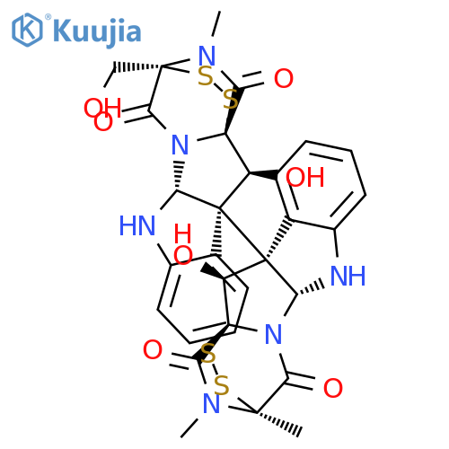 (3S,5aR,10bS,11S,11aS)-11-hydroxy-10b-[(3R,5aS,10bS,11R,11aR)-11-hydroxy-3-(hydroxymethyl)-2-methyl-1,4-dioxo-1,2,3,4,5a,6-hexahydro-3,11a-epidithiopyrazino[1',2':1,5]pyrrolo[2,3-b]indol-10b(11H)-yl]-2,3-dimethyl-2,3,5a,6,10b,11-hexahydro-3,11a-epidithiop structure