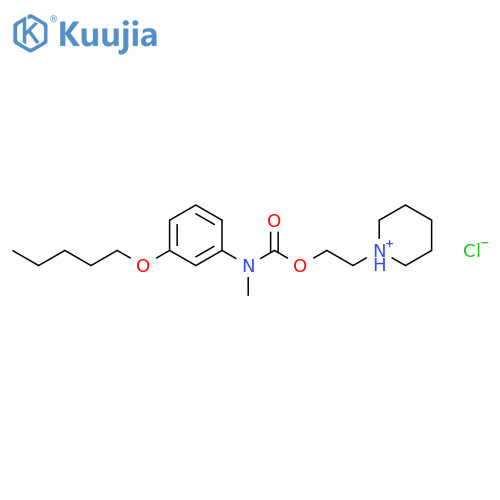 1-[2-({methyl[3-(pentyloxy)phenyl]carbamoyl}oxy)ethyl]piperidinium chloride structure