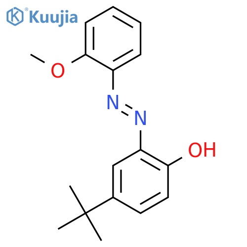 PHENOL, 4-(1,1-DIMETHYLETHYL)-2-[(2-METHOXYPHENYL)AZO]- structure