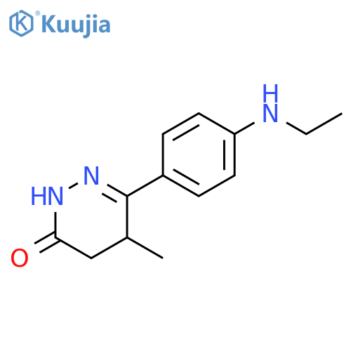 3(2H)-Pyridazinone, 6-[4-(ethylamino)phenyl]-4,5-dihydro-5-methyl- structure