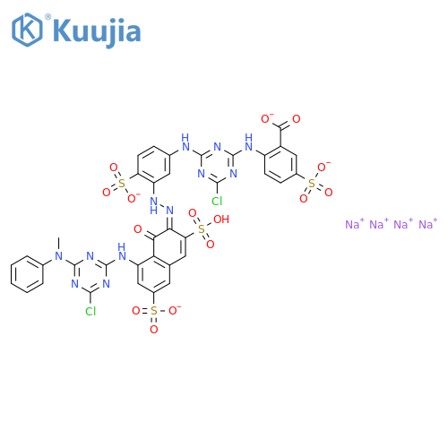 Benzoic acid,2-[[4-chloro-6-[[3-[2-[8-[[4-chloro-6-(methylphenylamino)-1,3,5-triazin-2-yl]amino]-1-hydroxy-3,6-disulfo-2-naphthalenyl]diazenyl]-4-sulfophenyl]amino]-1,3,5-triazin-2-yl]amino]-5-sulfo-,sodium salt (1:4) structure