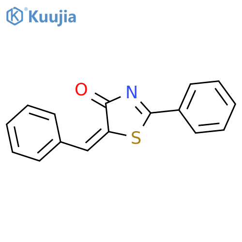 (5Z)-5-benzylidene-2-phenyl-1,3-thiazol-4(5H)-one structure