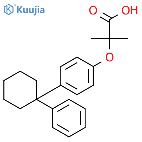 Propanoic acid, 2-methyl-2-[4-(1-phenylcyclohexyl)phenoxy]- structure