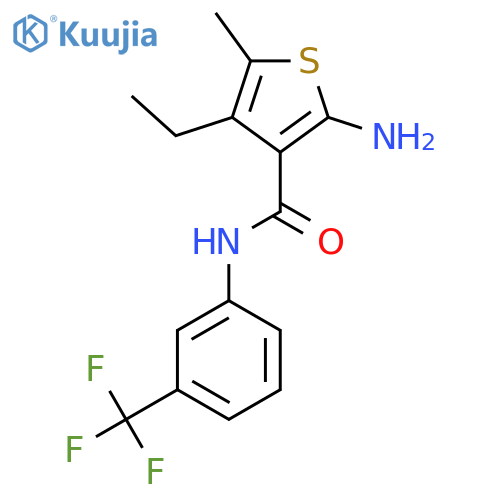 2-Amino-4-ethyl-5-methyl-N-3-(trifluoromethyl)-phenylthiophene-3-carboxamide structure