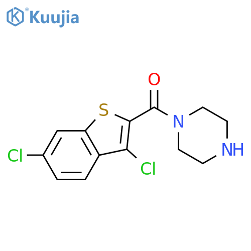 1-(3,6-Dichloro-1-benzothien-2-yl)carbonyl-piperazine structure