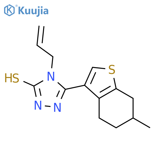 <br>4-Allyl-5-(6-methyl-4,5,6,7-tetrahydro-1-benzothien-3-yl)-4H-1,2,4-triazole -3-thiol structure