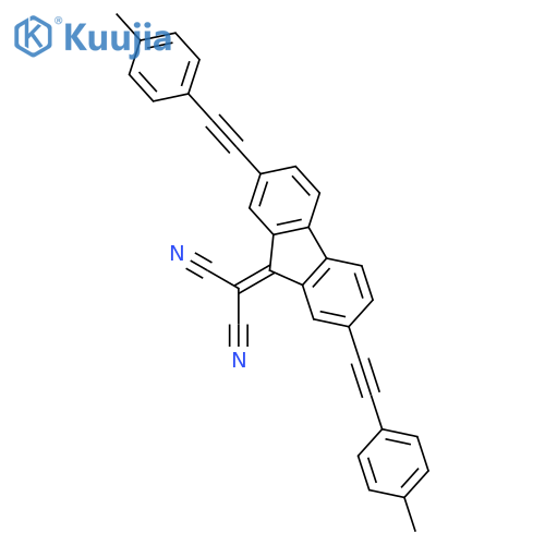 Propanedinitrile, [2,7-bis[(4-methylphenyl)ethynyl]-9H-fluoren-9-ylidene]- structure