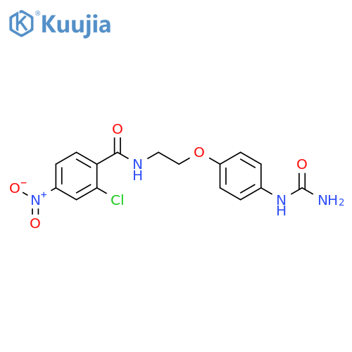 Benzamide,N-[2-[4-[(aminocarbonyl)amino]phenoxy]ethyl]-2-chloro-4-nitro- structure