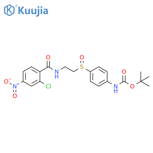 Carbamic acid,[4-[[2-[(2-chloro-4-nitrobenzoyl)amino]ethyl]sulfinyl]phenyl]-,1,1-dimethylethyl ester structure