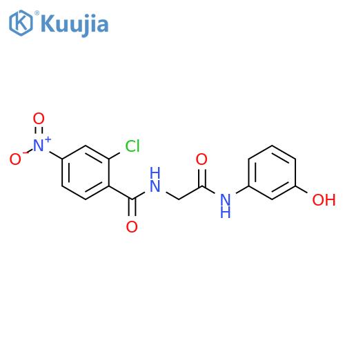 Benzamide, 2-chloro-N-[2-[(3-hydroxyphenyl)amino]-2-oxoethyl]-4-nitro- structure