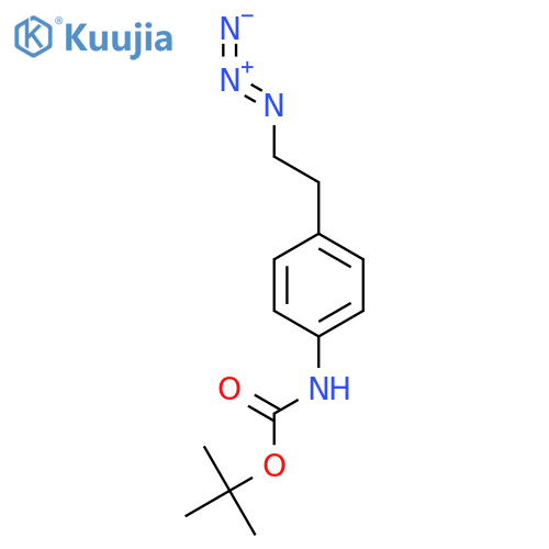 tert-butyl N-4-(2-azidoethyl)phenylcarbamate structure
