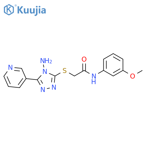 2-{4-amino-5-(pyridin-3-yl)-4H-1,2,4-triazol-3-ylsulfanyl}-N-(3-methoxyphenyl)acetamide structure