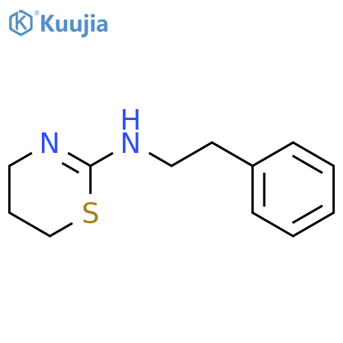 N-(2-phenylethyl)-5,6-dihydro-4H-1,3-thiazin-2-amine structure