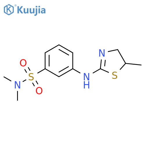 N,N-Dimethyl-3-(5-methyl-4,5-dihydro-1,3-thiazol-2-yl)aminobenzene-1-sulfonamide structure