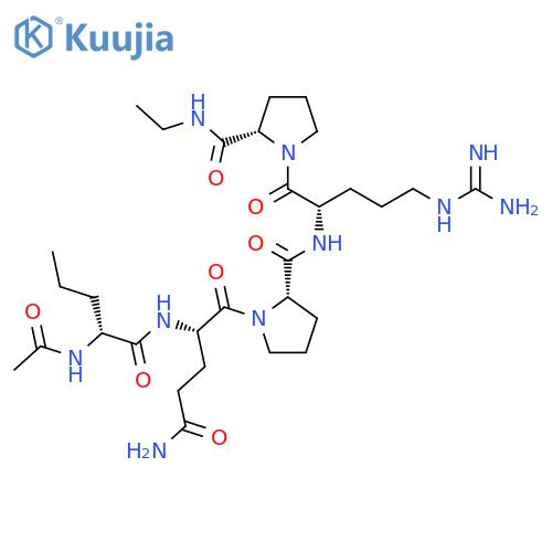 L-Prolinamide, N-acetyl-D-norvalyl-L-glutaminyl-L-prolyl-L-arginyl-N-ethyl- structure