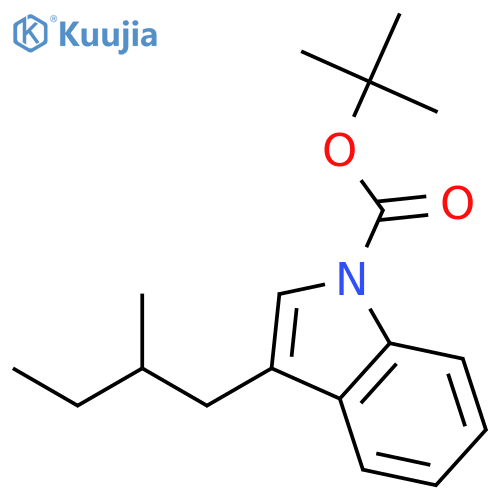 1H-INDOLE-1-CARBOXYLIC ACID, 3-(2-METHYLBUTYL)-, 1,1-DIMETHYLETHYL ESTER structure
