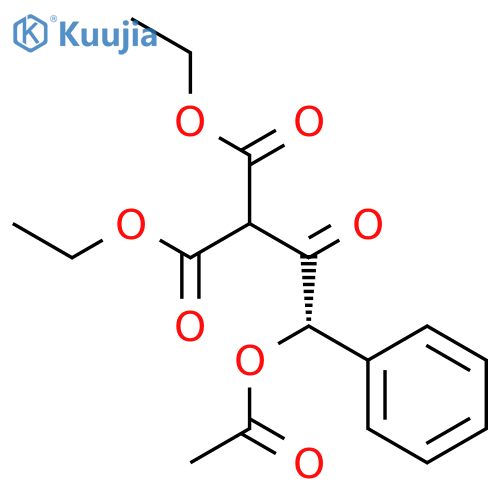 Propanedioic acid, [(2S)-(acetyloxy)phenylacetyl]-, diethyl ester structure