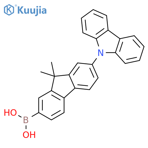 Boronic acid, [7-(9H-carbazol-9-yl)-9,9-dimethyl-9H-fluoren-2-yl]- structure