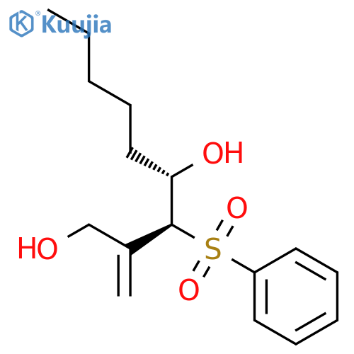 1,4-NONANEDIOL, 2-METHYLENE-3-(PHENYLSULFONYL)-, (3S,4S)- structure