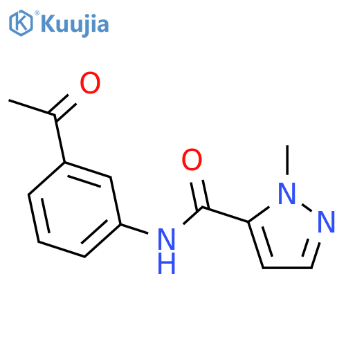 N-(3-Acetylphenyl)-1-methyl-1H-pyrazole-5-carboxamide structure