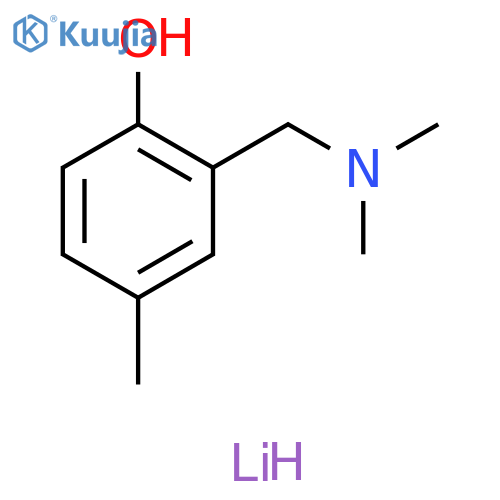 Phenol, 2-[(dimethylamino)methyl]-4-methyl-, lithium salt structure