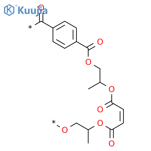 Poly[oxy(2-methyl-1,2-ethanediyl)oxy[(2Z)-1,4-dioxo-2-butene-1,4-diyl]oxy(1-methyl-1,2-ethanediyl)oxycarbonyl-1,4-phenylenecarbonyl] structure