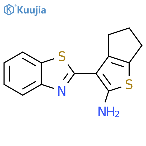 3-(1,3-Benzothiazol-2-yl)-4H,5H,6H-cyclopentabthiophen-2-amine structure