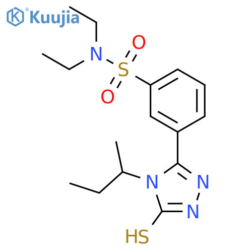 3-(4-SEC-BUTYL-5-MERCAPTO-4H-[1,2,4]TRIAZOL-3-YL)-N,N-DIETHYL-BENZENESULFONAMIDE structure