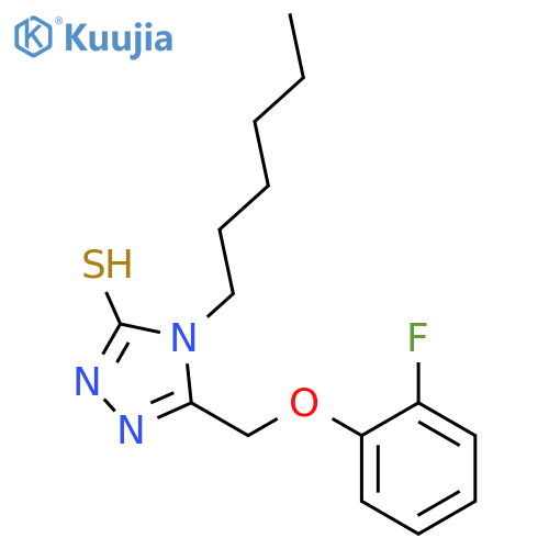 5-(2-fluorophenoxy)methyl-4-hexyl-4H-1,2,4-triazole-3-thiol structure