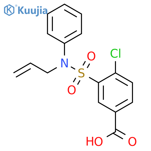 4-chloro-3-phenyl(prop-2-en-1-yl)sulfamoylbenzoic acid structure