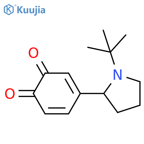 3,5-CYCLOHEXADIENE-1,2-DIONE, 4-[1-(1,1-DIMETHYLETHYL)-2-PYRROLIDINYL]- structure
