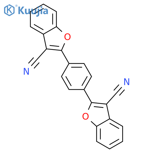 3-BENZOFURANCARBONITRILE, 2,2'-(1,4-PHENYLENE)BIS- structure