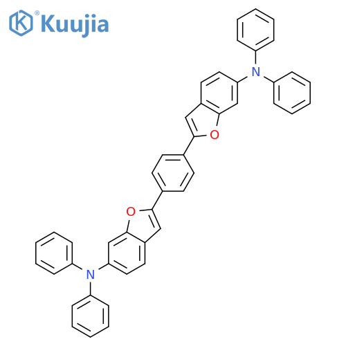 2,2'-(1,4-phenylene)bis(N,N-diphenylbenzofuran-6-amine) structure