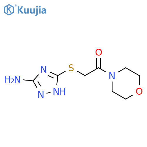2-(5-amino-4H-1,2,4-triazol-3-yl)sulfanyl-1-(morpholin-4-yl)ethan-1-one structure