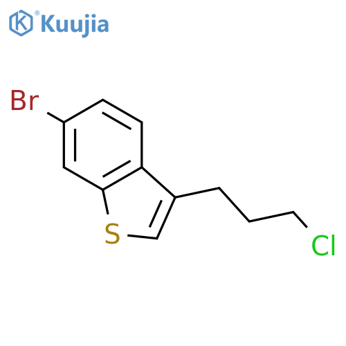 Benzo[b]thiophene, 6-bromo-3-(3-chloropropyl)- structure