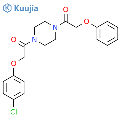 1-[(4-chlorophenoxy)acetyl]-4-(phenoxyacetyl)piperazine structure