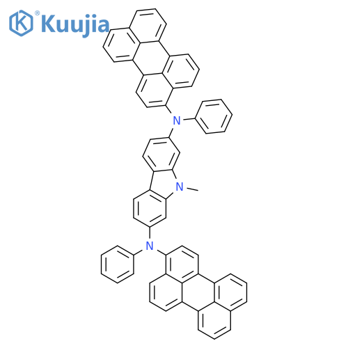 9H-CARBAZOLE-2,7-DIAMINE, 9-METHYL-N,N'-DI-3-PERYLENYL-N,N'-DIPHENYL- structure