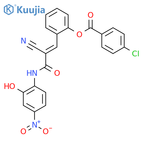 [2-[(E)-2-cyano-3-(2-hydroxy-4-nitroanilino)-3-oxoprop-1-enyl]phenyl] 4-chlorobenzoate structure