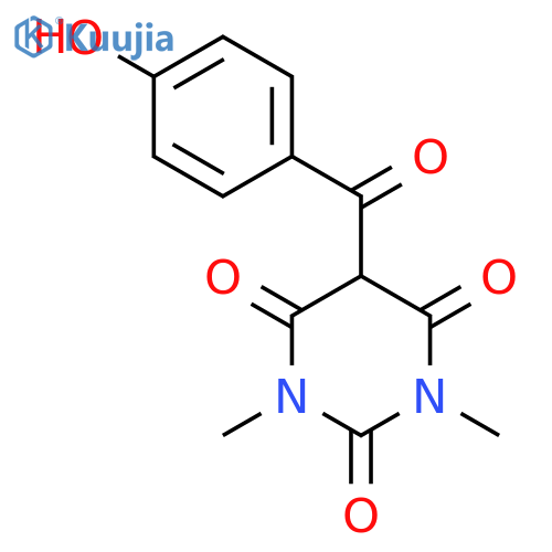 2,4,6(1H,3H,5H)-Pyrimidinetrione, 5-(4-hydroxybenzoyl)-1,3-dimethyl- structure