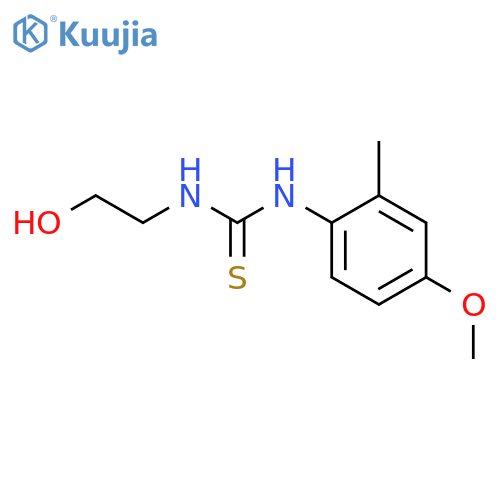 Thiourea, N-(2-hydroxyethyl)-N'-(4-methoxy-2-methylphenyl)- structure