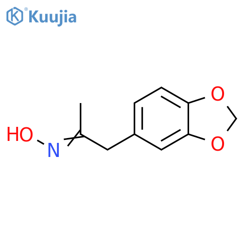 2-Propanone, 1-(1,3-benzodioxol-5-yl)-, oxime structure