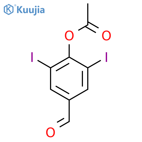 4-Formyl-2,6-diiodophenyl acetate structure