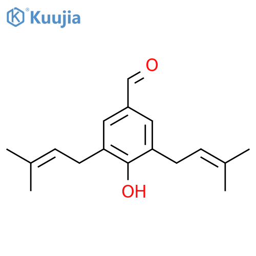 4-Hydroxy-3,5-bis(3-methylbut-2-en-1-yl)benzaldehyde structure