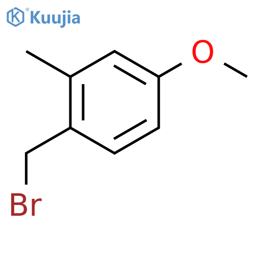 Benzene, 1-(bromomethyl)-4-methoxy-2-methyl- structure